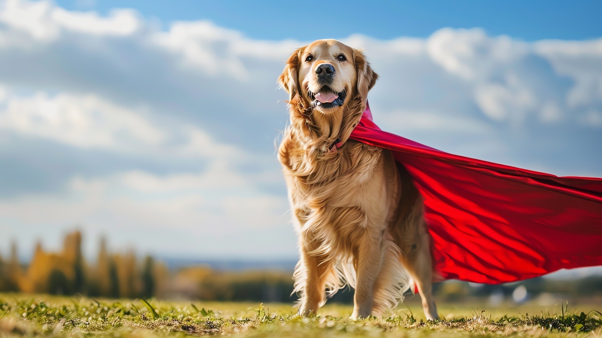 Dog with a Cape